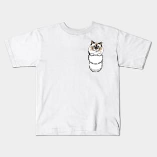 Funny Birman Pocket Cat Kids T-Shirt